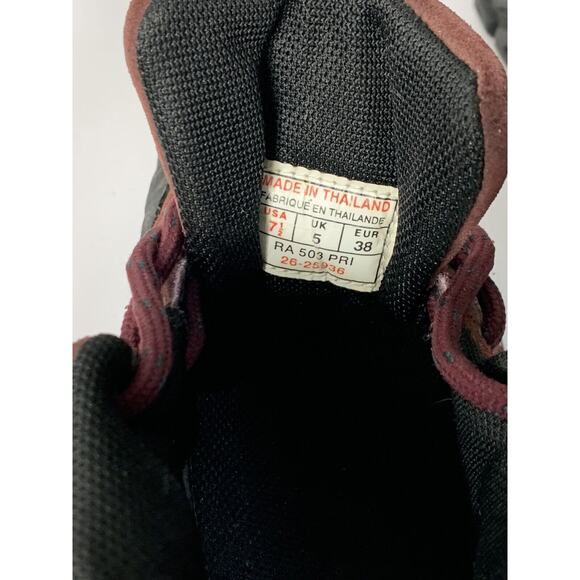 Reebok Hiking Boots Maroon Suede Leather Lace Up all terrain 7.5 Ladies - Picture 7 of 8